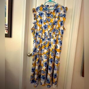 Sleeveless Floral Dress